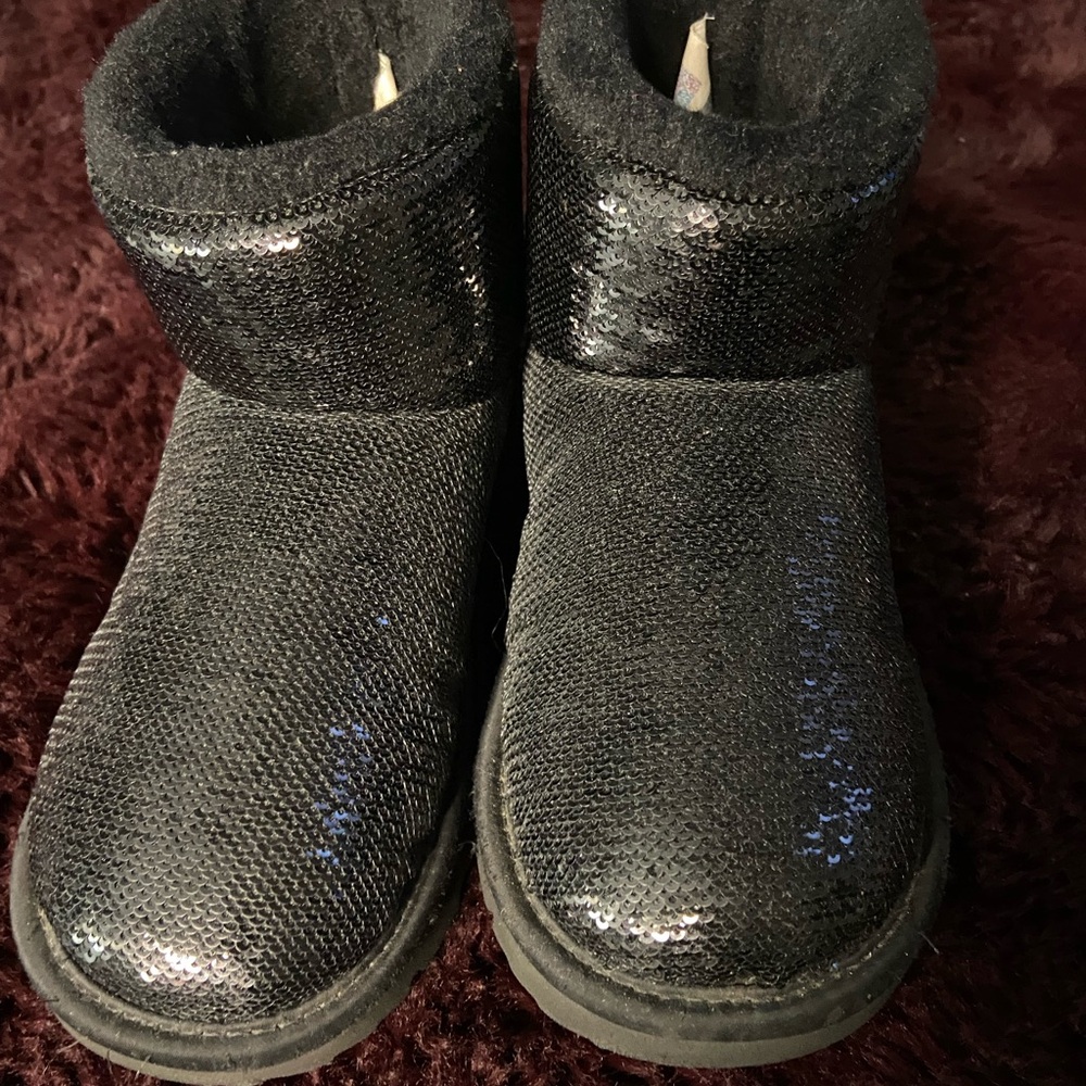 Uggs Kids Black Sequin Boots